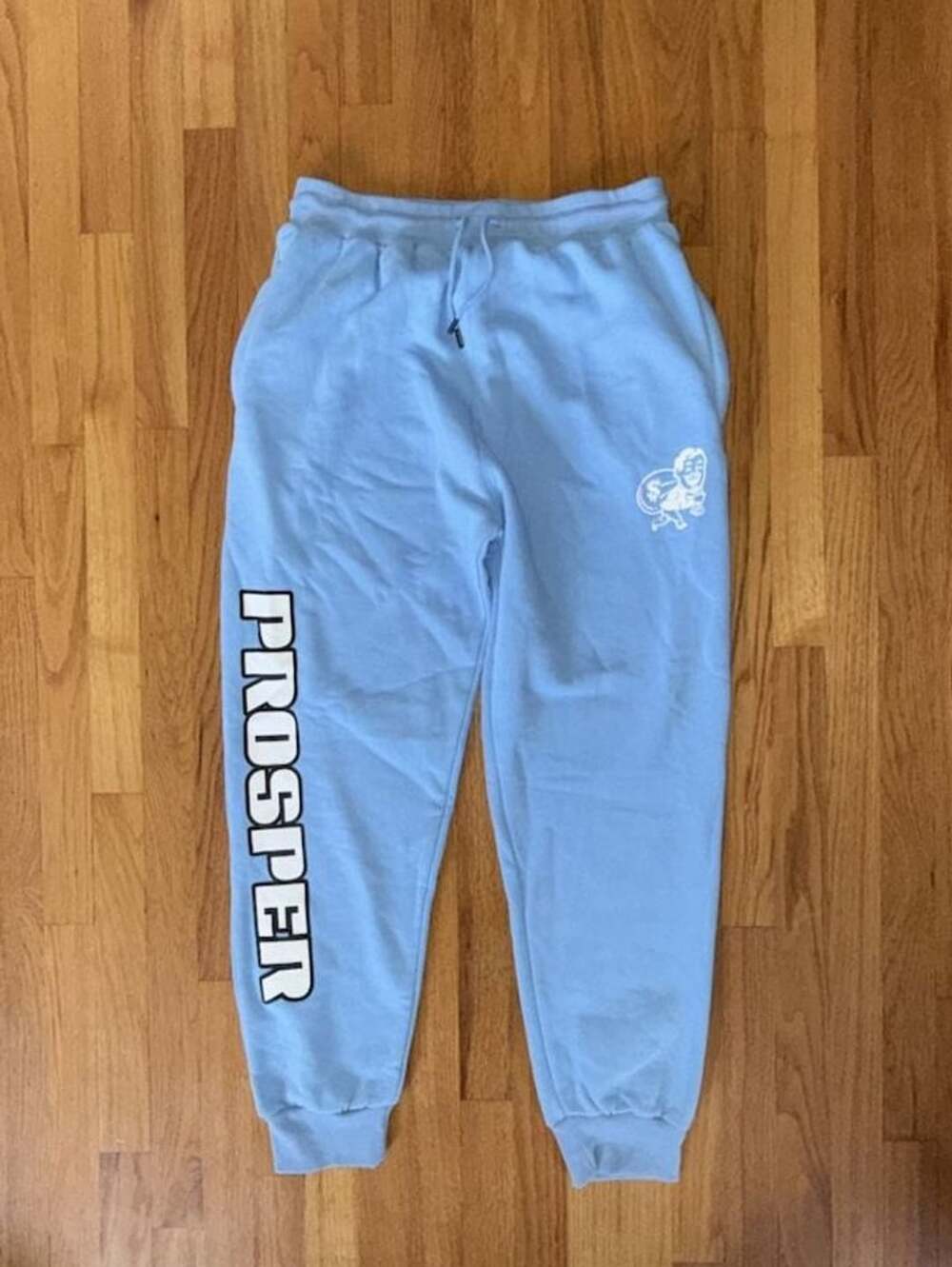 The Hustlers Prosper Sweatpants Size XL Light Blue Streetwear